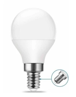 10pz Lampadina Led Sfera E14 Luce Calda 2700k 5.5w - Immagine 1 di 3