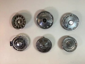 (Qty 6) Vintage Hub Caps for Man Cave Hot Rod Decor Monza, Thunderbird, Marquis - Picture 1 of 8