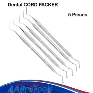 AAPRO 5 Pc Cord Packer Serrated BN1 Double Ended Dental Instruments - Picture 1 of 5