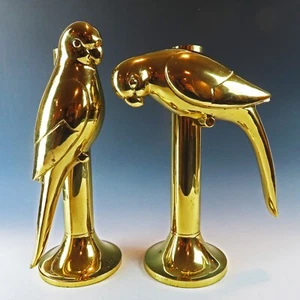 Frederick Cooper Chicago Brass Parrot Candle Holders13- 13 1/2" tall 5lbs 10oz @ - Picture 1 of 16