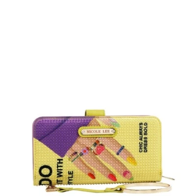 CARTERA BILLETERA DOBLE PLIEGUE NICOLE LEE PULSERA Foto 1 de 3