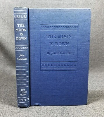 1942 The Moon is Down John Steinbeck 1st Edition 2nd State DJ Viking Press - Image 1 of 4