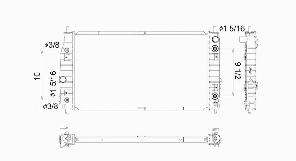 NUEVO RADIADOR 1998-2004 DODGE INTREPID, CHRYSLER CONCORDE, LHS, 300M Foto 1 de 1