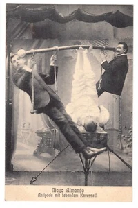 Mayo Almando Artisten im Zirkus Antipode Karussell male in circus RPPC 1915 - Bild 1 von 2