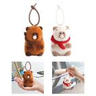 Capybara Animal Stuffed Doll Soft Ornament Key Holder Animal Plush Keychain for