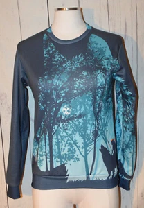 LIVE HEROES Youth Forest wolf Sudadera Blue Forest Wolf Sweatshirt 10-12 Years - Picture 1 of 5