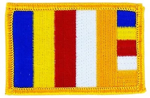 BUDDHISM BUDDHA FLAG PATCHES COUNTRY PATCH BADGE IRON ON NEW EMBROIDERED - Bild 1 von 1