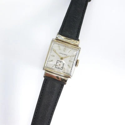 1942 Gents 17J 10K-YGF 22mm Longines Working Swiss Watch and New Leather Band - Image 1 of 3