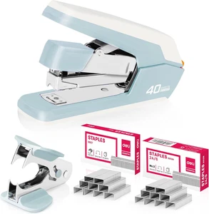 Effortless Desktop Stapler, Heavy Duty Stapler, 40-50 Sheet Capacity, One Finger - Picture 1 of 12