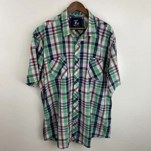 LRG Lifted Research Group Shirt Mens 4XL (3XL) Multicolor Plaid Short SLV Button - Picture 1 of 15
