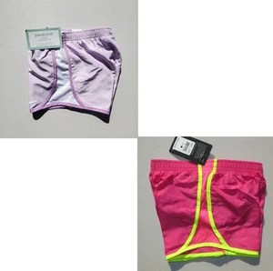 Nike Summer Girls Size 4 Dri-Fit Tempo Lined Running Shorts Purple Pink Yellow - Picture 1 of 4