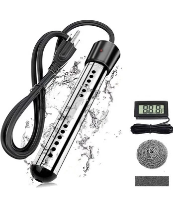 Immersion Water Heater,2000W Submersible Portable Electric Heaters 110-125V AC