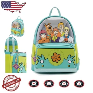 Sac à main Scooby Doo Mystery Machine | Sac à double sangle en simili cuir | 9"L x 10,5"H - Photo 1/8