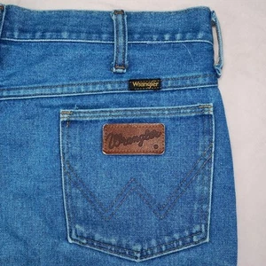Vintage Wrangler Men's Cutoff Denim Jean Shorts Sz 36x34 1980s - Picture 1 of 10
