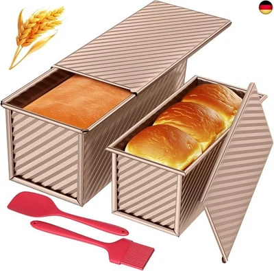 JSCORES Toast Brot Backform Set,4PCS Antihaft Brot Toastform mit - Bild 1 von 4