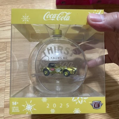 2025 M2 Machines Christmas Ornament Chase 1/750 Coca-Cola 1965 Ford Shelby Cobra - Image 1 of 4