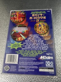 Bust-A-Move 2 Sega Saturn Game Case & Back Cover Art 1996 T-8132H Authentic
