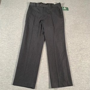 George Pants Mens 32x30 Gray Classic Fit Performance Recycled Dress Slacks New - Picture 1 of 11