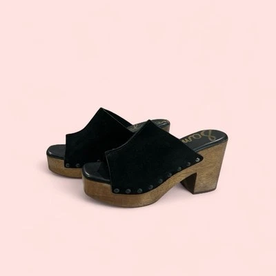 Sandalias de plataforma Sam Edelman Josselyn de cuero gamuza en blanco talla 8 Foto 1 de 4