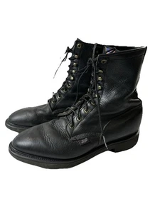 Justin Original Arbeitsstiefel Conductor Herren 11EE Schwarz Leder SoftToe Combat Biker - Bild 1 von 11