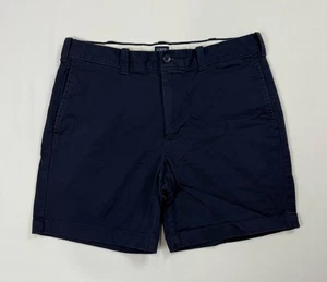 Pantalones Cortos Chinos J Crew Para Hombre 33 Azul Marino Verano 7" Entrepierna Algodón Elastizado Portsider - Imagen 1 de 9
