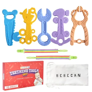Teething Tools Teether for Baby - 5 Premium Food-Grade Silicone Baby Boy Teethin - Picture 1 of 12