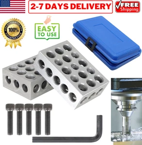 Precision 123 Parallel Blocks Set with Case & Screws 0.0001 Industrial Tools Kit - Picture 1 of 20