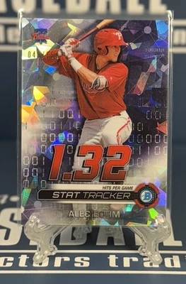 2019 Bowman Chrome - Stat Tracker Alec Bohm #ST-AB Atomic Refractor /150 (RC) - Image 1 of 3