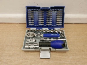 FACOM E030729 48PC 1/4" SQ DRIVE SOCKET SET & SCREWDRIVER BITS ex display - Picture 1 of 3