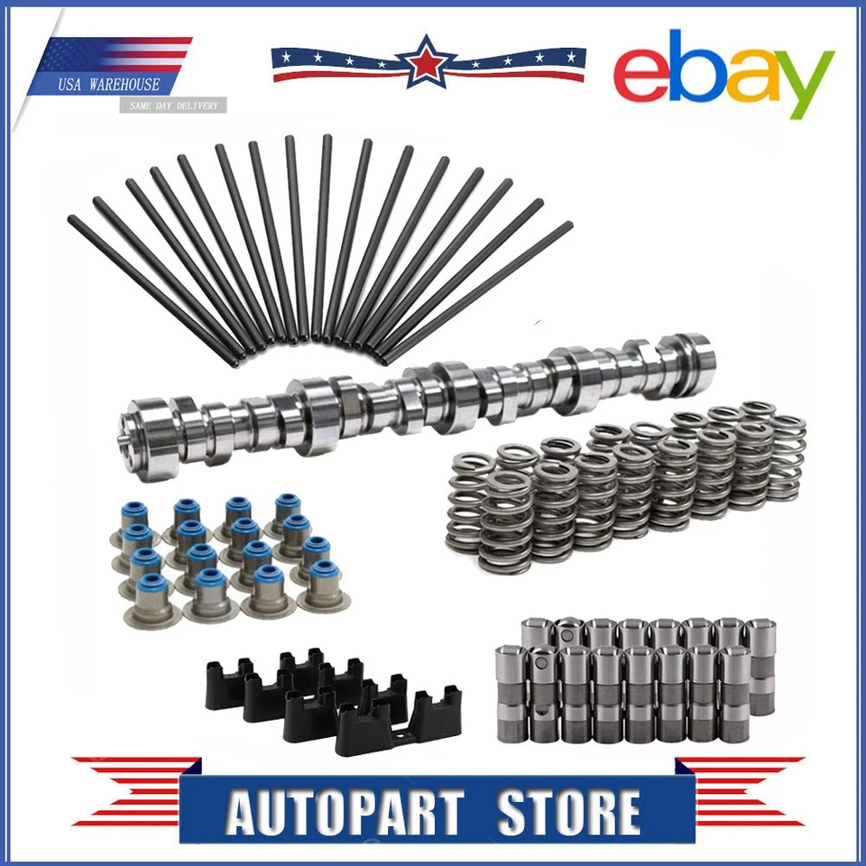 For GM Truck Stage 3 Cam Low Lift Cam Kit Vortec LS 4.8 5.3 6.0 6.2L w/Lifters Foto 1 de 4