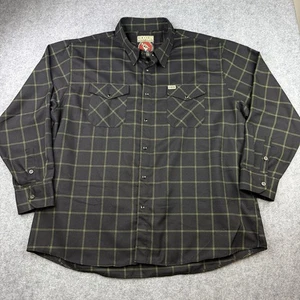Dixxon Flanellhemd Herren 4XL schwarz kariert Langarm Stay Gold Druckknopf gelb 4X - Bild 1 von 14