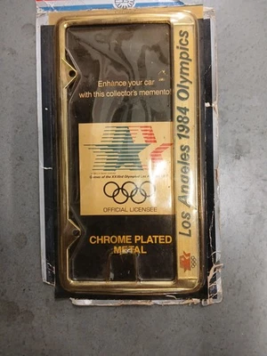 Marcos de licencia de coleccionistas olímpicos 1984 de lujo enchapado en metal Foto 1 de 2