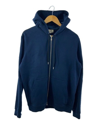 HERMÈS HERMES FELPA CON CAPPUCCIO ZIP LATERALE L COTONE Navy usata