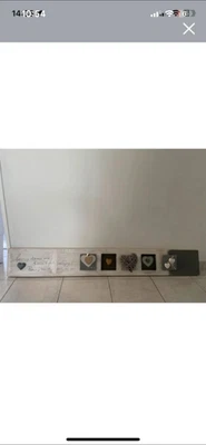  Longueur 1 m50 Cadre décoratif toile couleur gris beige maison du monde  - Photo 1/4