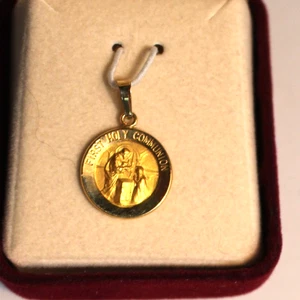 14K Gelbgold Erstkommunion Anhänger Neu ohne Etikett 1,40g - Bild 1 von 4