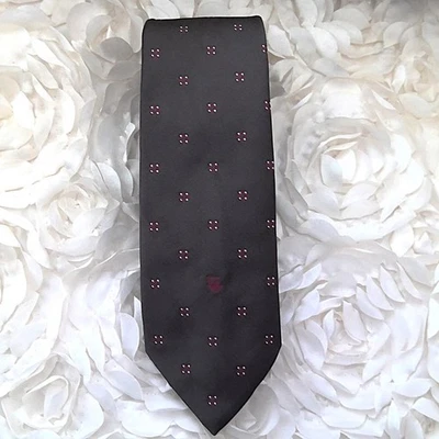 VTG Christian Dior Men's Neck Tie Logo Fabric Woven Italy 3 1/8" X 57 1/2" EUC - Image 1 of 3