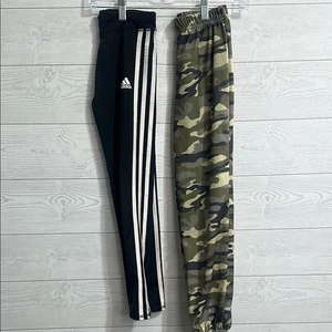 Girls Size 8 Adidas Leggings & Shein Camo Pants - Picture 1 of 14