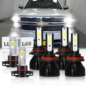Faro LED haz alto y bajo + bombillas antiniebla para Chevrolet Silverado 1500 07-15 - Imagen 1 de 14