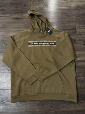 Sudadera con capucha Under Armour Rival camuflada a rayas en el pecho polar 1386595 para hombre XL NUEVA CON ETIQUETAS Foto 1 de 3
