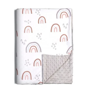 Cute Rainbow Blanket Super Soft Comfy Bed Stroller Blankets Baby Infant 40”x30” - Picture 1 of 10