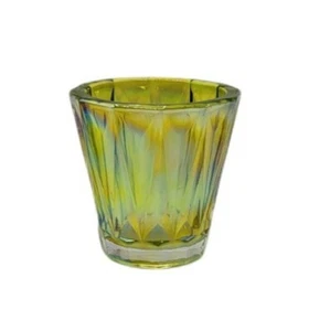 Better Homes Green Depression Carnival Glass 3" Candle Toothpick Accent Votive - Picture 1 of 4