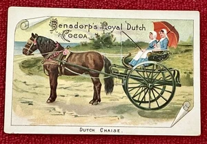 TARJETA COMERCIAL PUBLICITARIA DE CACAO HOLANDÉS REAL BENSDORP DE 1880 - Imagen 1 de 2