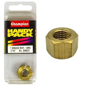Champion Pack of 1 7/16 UNC Brass Manifold Nut - BH031" - Picture 1 of 1