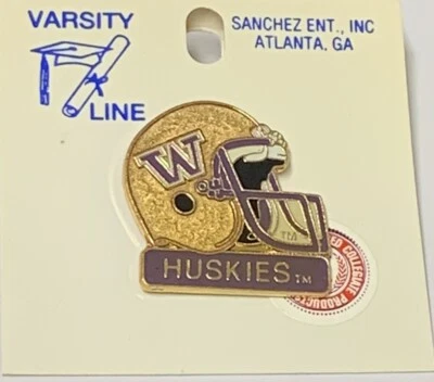 Washington Huskies Pin Helmet NCAA Vintage - Image 1 of 2