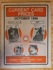 Oct 1988 Current Card Prices-Baseball Topps, Bowman, Donruss, Fleer, Sportflics 