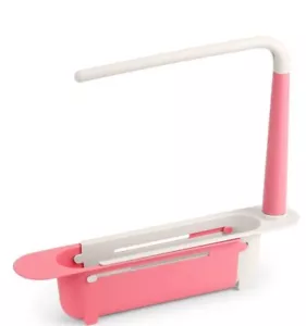 Kitchen Telescopic Sink Rack Shelf Sponge Drain Expandable Storage Shelf Basket - Picture 1 of 6