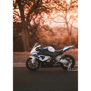BMW Inspired S1000RR HP4 Motorcycle Art Print Elevate Your Space with Style - Picture 1 of 12
