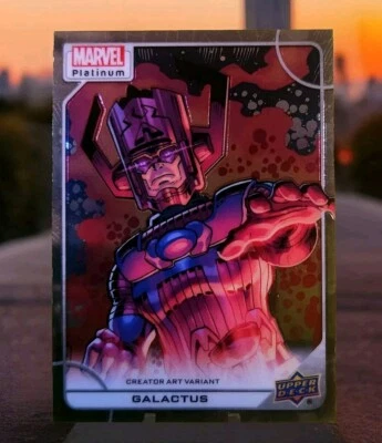 Upper Deck Marvel Platinum GALACTUS Creator Art Variant Card 1/80 Hobby Packs!🔥 - Image 1 of 4