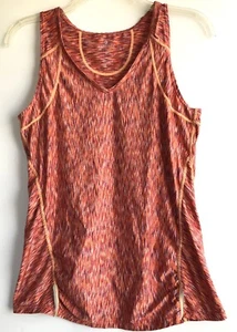 Women’s Athleta Zip Pocket Orange Athletic Top Tank Size M - Picture 1 of 5