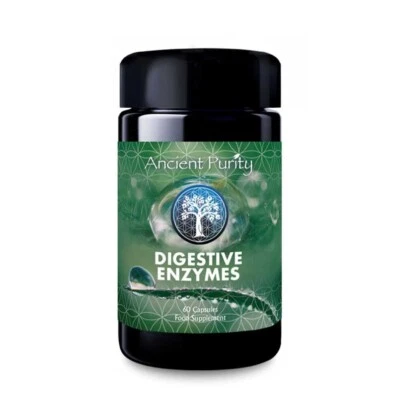 ANCIENT PURITY DIGESTIVE ENZYMES Complex 60 Capsules | Multi Enhanced Nutrient Uptake | UK Made